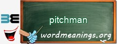 WordMeaning blackboard for pitchman